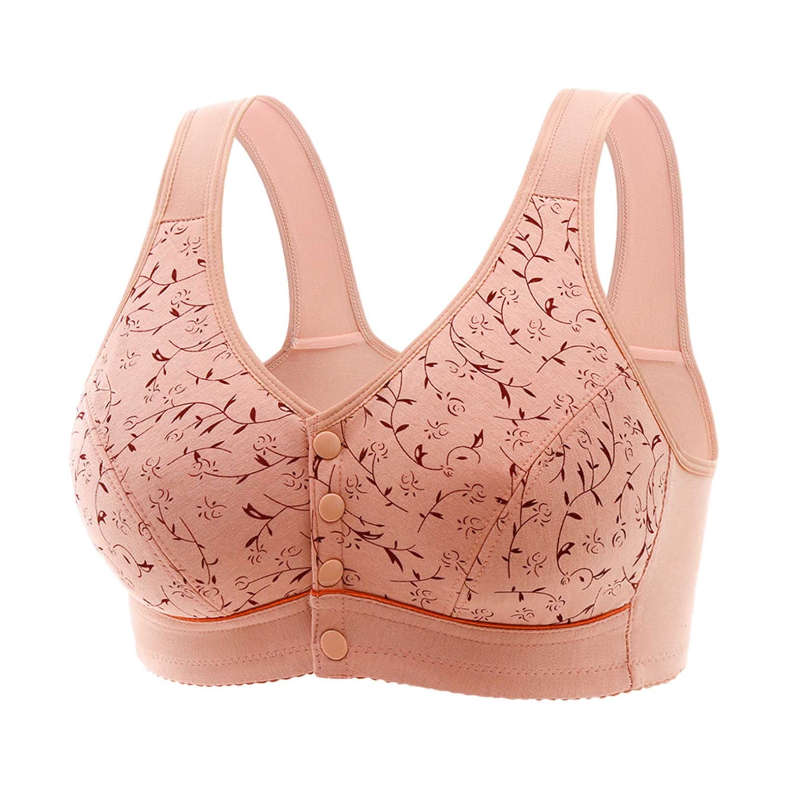 Womens Support Plus Size Bra for Sagging Breasts Uplift Front Closure