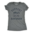 thumbnail image 1 of Womens Support Your Local Bartender T Shirt Cool Barkeep Supporting Text Tee for Ladies Womens Graphic Tees, 1 of 9