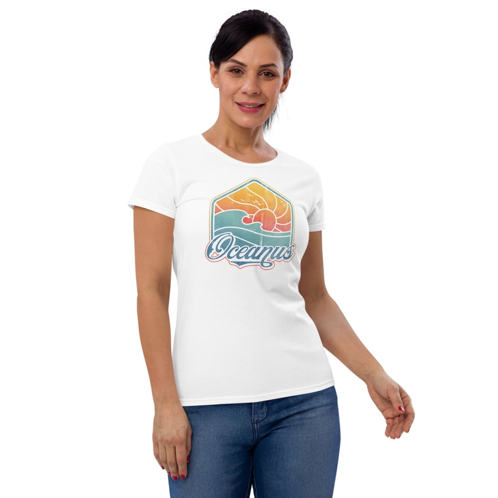 Womens Surf Tee Oceanus Florida (White)