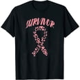 thumbnail image 1 of Womens Survivor Pink Ribbon Won Breast Cancer Awareness Women T Shirt Black 2XL, 1 of 5