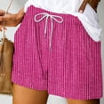 thumbnail image 1 of Womens Suumer Shorts Casual Drawstring Waist Rolled Cuff Shorts With Side Pockets, 1 of 5