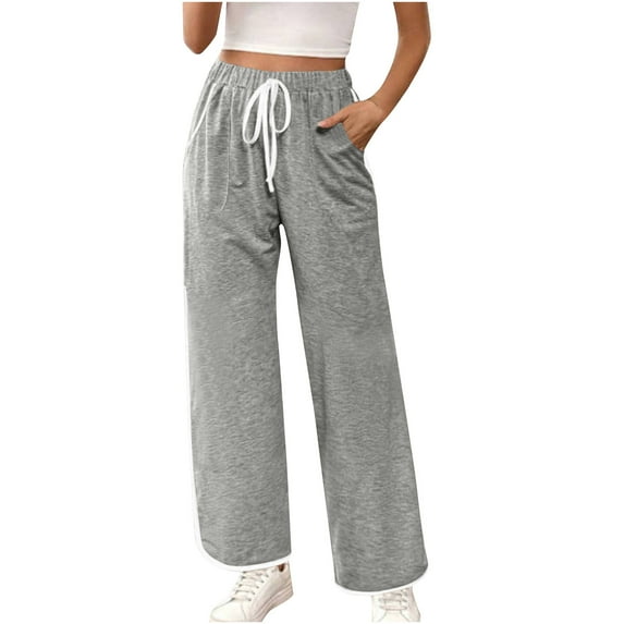 Womens Sweat Pants High Waisted Jogger for Women Stripe Side Drawstring Lightweight Workout Sweatpants Athletic Joggers Pants Sweat Pants Women