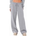 thumbnail image 1 of Womens Sweat Pants Wide Leg High Waisted Drawstring Workout Sweatpants Baggy Sweatpants Outdoor Joggers Trouser with Pockets, 1 of 12