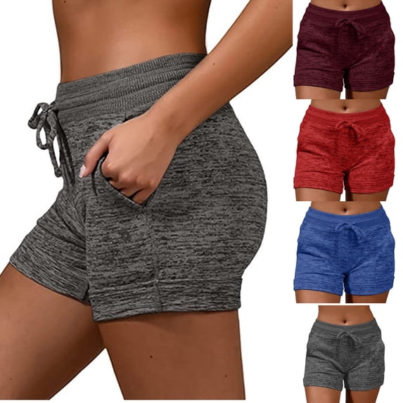 Womens Sweat Shorts 2026 Summer Workout Running Casual Soft High Waist Drawstring Lounge Shorts with Pockets