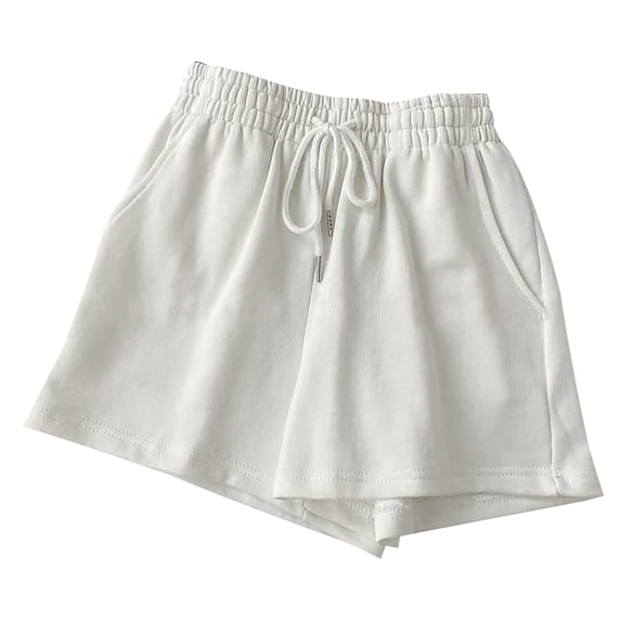 Womens Sweat Shorts Casual Summer Athletic Gym Shorts Comfy Shorts Spring Outfits Fall Fashion Clothes Workout Pants 2024 with Pocket