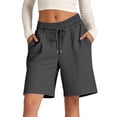 thumbnail image 1 of Womens Sweat Shorts Casual Summer Loose Athletic Short Drawstring Waist Lounge Running Shorts with Pockets, 1 of 4