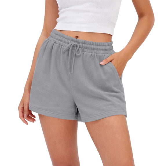 Womens Sweat Shorts Summer Casual Loose Athletic Workout Drawstring Comfy Running Shorts Beach Vacation Clothes, M