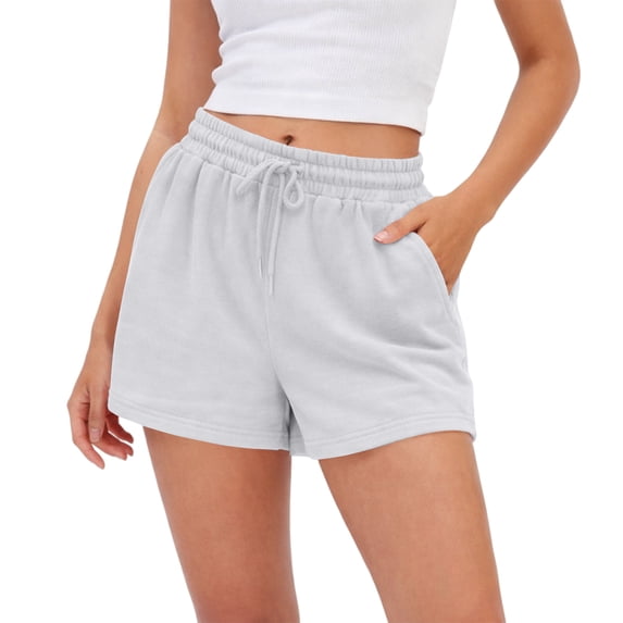 Womens Sweat Shorts Summer Casual Loose Athletic Workout Drawstring Comfy Running Shorts Beach Vacation Clothes, S