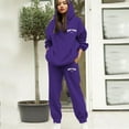 thumbnail image 1 of Womens Sweat Suit 2 Piece Hoodie Long Sleeve and Wide Leg Sweatpants Lounge Fall Sets Womens Outfits, 1 of 3