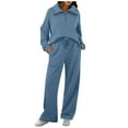 thumbnail image 1 of Womens Sweat Suit 2 Piece Long Sleeve Pullover and Baggy Sweatpants Lounge Women Fall Clothes Travel Outfits for Women, 1 of 4