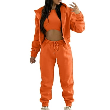 Womens Sweat Suits Clearance Breathable Oversized Two Piece Outfits for Women Joggers Roomy Sporty Womens Outfit Sets Juniors Clearance
