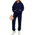 thumbnail image 1 of Women'S Sweatsuits 2 Piece Hoodie Long Sleeve Sweatshirt with Wide Leg Pants Loungewear Sets Fall Essentials Sets for Women, 1 of 3