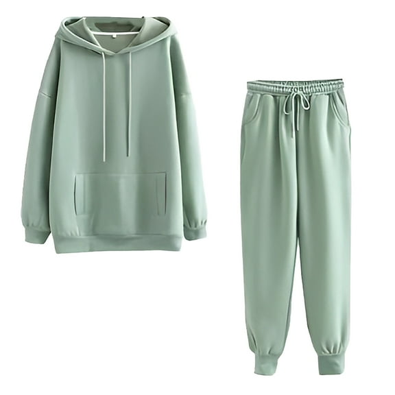 Womens Sweat Suits Two Piece Hoodie Sweatshirt Jogger Pants Lounge Sets Womens Fall Cute Outfits for Women