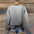 thumbnail image 1 of Womens Sweater Long Sleeve Gradient Printed Casual Loose Hoodless Sweater Blouse Gray M Sweater for Women, 1 of 4