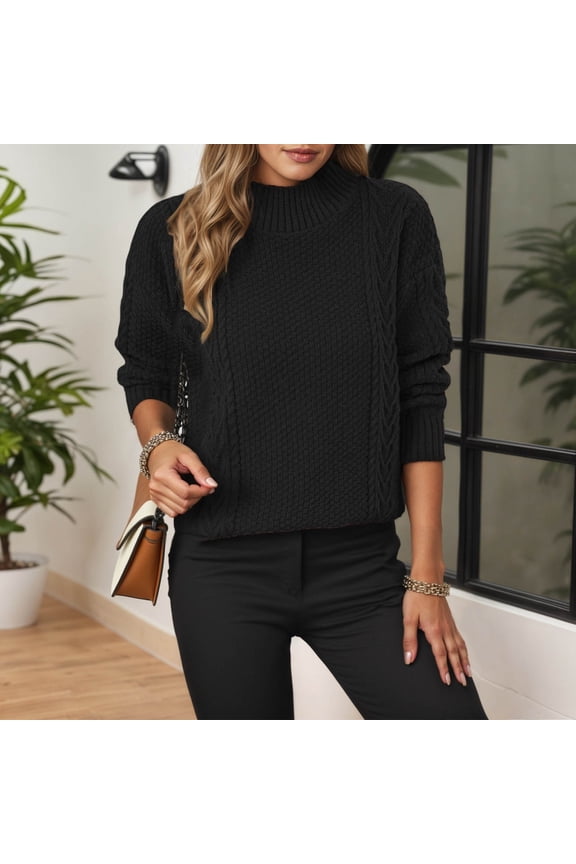 Womens Sweater Long Sleeve Pullover Crew Neck Sweaters Womens Lightweight Sweaters Womens Fall Sweaters Fall Office Outfits for Women