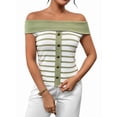 thumbnail image 1 of Womens Sweater Tops Summer Off Shoulder Sweaters Boat Neck Sleeveless Relaxed Fit Knitted Pullover Top Green S, 1 of 10