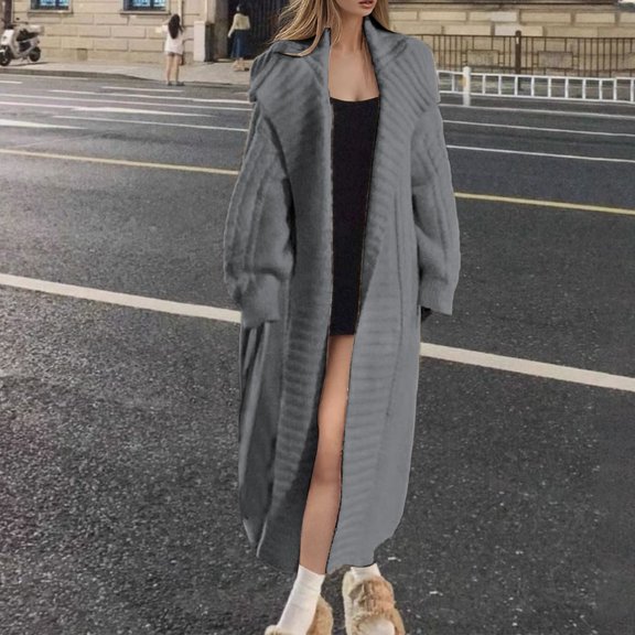 Womens Sweaters Cardigan Knit Lightweight Grey Long Cardigan Warm Cardigan Fall Fashion Must Haves Sweater Tops for Women