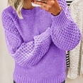 thumbnail image 1 of Womens Sweaters Casual Long Sleeve Pullover Sweaters Crewneck Soft Knit Jumper Top, 1 of 5