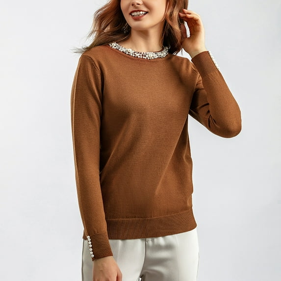 Womens Sweaters Casual Long Sleeve V Neck Lightweight Crochet Pullover Sweater Tops Vintage Dresses For Women Ruched Wedding Guest Formal Short Dress