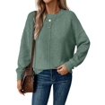 thumbnail image 1 of Womens Sweaters Fall Casual Long Sleeve Light-Weight Oversized Pullover Sweater Tops Mint Green S, 1 of 5