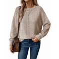 thumbnail image 1 of Womens Sweaters Fall Casual Long Sleeve Light-Weight Oversized Pullover Sweater Tops  S, 1 of 5