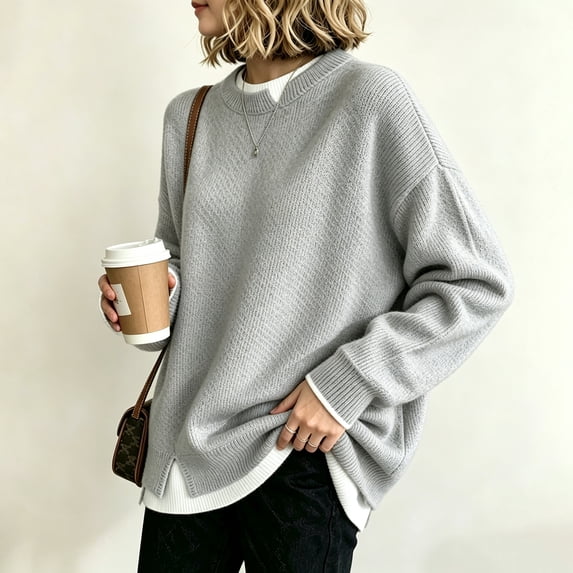 Womens Sweaters Fall Clothes Fashion 2026 Sweater Outfits Women Sweater Long Sleeve Pullover Tops Layered Winter Oversized Sweaters