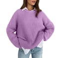 thumbnail image 1 of Womens Sweaters Fall Oversized Chunky Knitted Pullover Sweater Casual Long Sleeve Crewneck Cute Sweaters M, 1 of 8