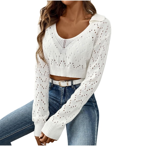 Womens Sweaters Fall Winter Loose Long Sleeve Knit Tops Round Neck Pullover Solid Color Casual Bottoming Shirt