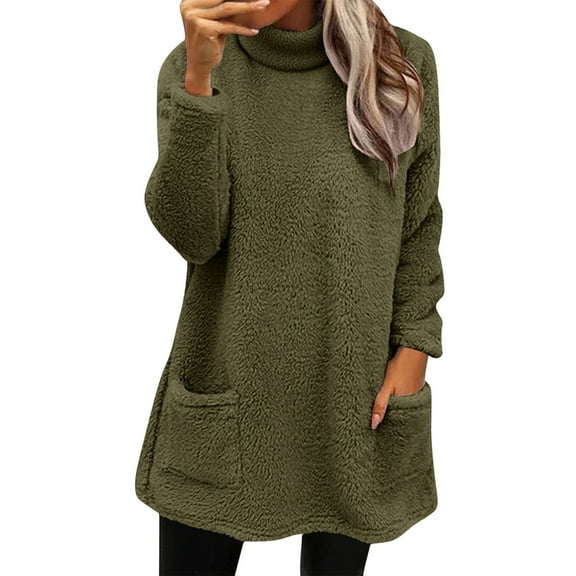 Womens Sweaters For Women Winter Warm Thickening Loose Coat Jacket Casual Style Plus Size Polyester 1X Top L Fall Sweaters For Women