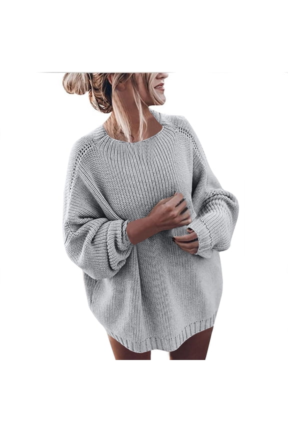 Womens Sweaters Polo V Neck Cable Knit Sweater Dressy Casual Pullover Jumper Tops Fall Winter Trendy 12-Gray L