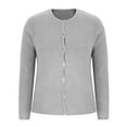 thumbnail image 1 of Womens Sweaters Sevevn Women's Casual Solid Color Long Sleeve Round-Neck Sweater Cropped Sweater, 1 of 7