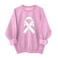 thumbnail image 1 of Womens Sweaters For Women Breast Cancer Awareness Ribbon Graphic Long Sleeve Shirt Support Top Lightweight Soft Polyester 1Pc 3Xl Fall Sweaters For Women, 1 of 4