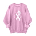 thumbnail image 1 of Womens Sweaters For Women Breast Cancer Awareness Ribbon Graphic Long Sleeve Shirt Support Top Lightweight Soft Polyester 1Pc L Fall Sweaters For Women, 1 of 4