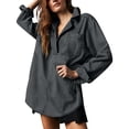 thumbnail image 1 of Womens Sweaters For Women Denim Pullover Casual Button V Neck Blouse - Loose Fit Long Sleeve Jean Jacket With Pocket Premium Cotton Polyester Fabric 2Xl Fall Sweaters For Women, 1 of 5