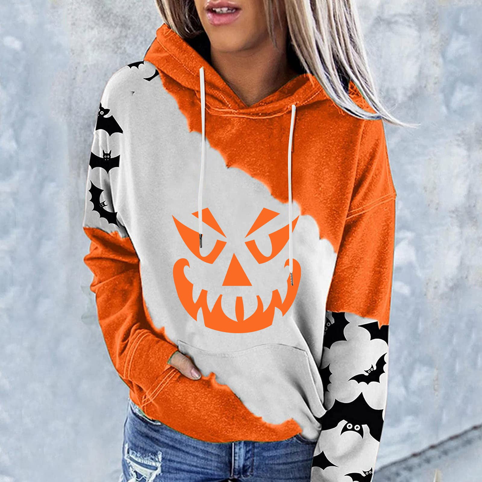 Women's Good Witch Halloween/Butterfly Printing Pullover Long Hoodie  Irregular Hem Loose Tunic Sweatshirts (Large, Wine A) : :  Fashion