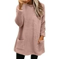 thumbnail image 1 of Womens Sweaters For Women Winter Warm Fleece Thickening Loose Coat Jacket Long Sleeve Plush Pullover With Side Pockets Soft Warm Polyester Spandex Blend L Fall Sweaters For Women, 1 of 7