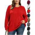 thumbnail image 1 of Womens Sweaters Zeliretfy Women's Plus Size Oversized Sweater Fall Casual Pullover Tops Long Sleeve Crewneck Clothing Apparel Fashion Fall Outfits, 1 of 10