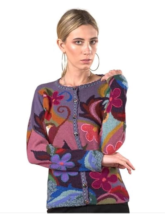 Womens Sweaters in 100% Baby Alpaca. Alpaca Cardigan sweaters for women! (TRINITY - L)