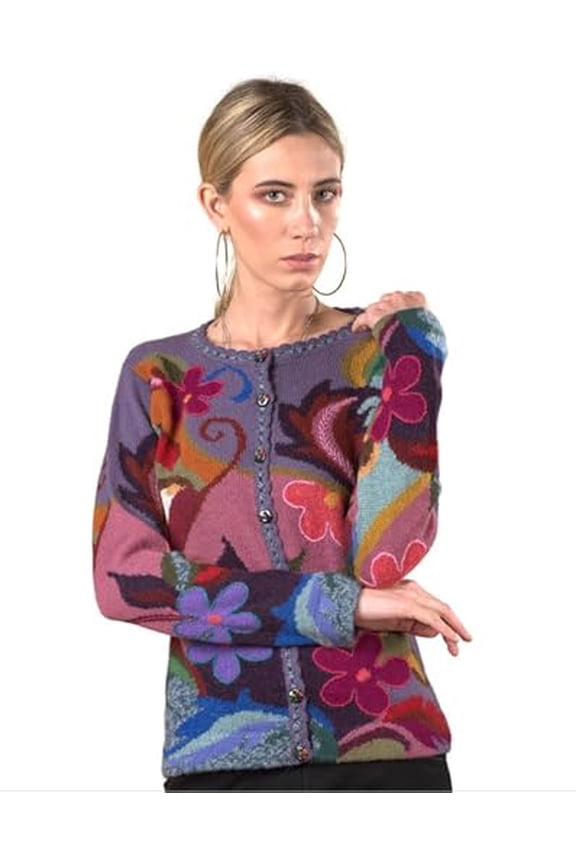 Womens Sweaters in 100% Baby Alpaca. Alpaca Cardigan sweaters for women! (TRINITY - L)