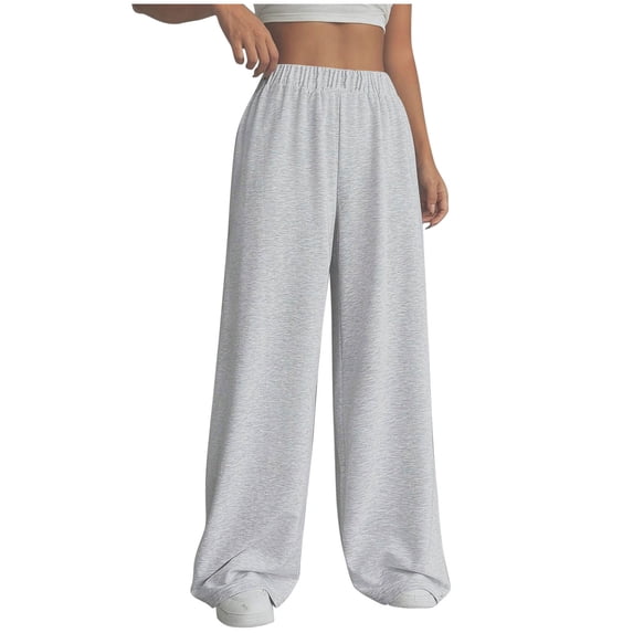 Annhoo Womens Sweatpant Comfortable High Waist Straight Leg Loose Pants Spring Summer Athletic Clothes