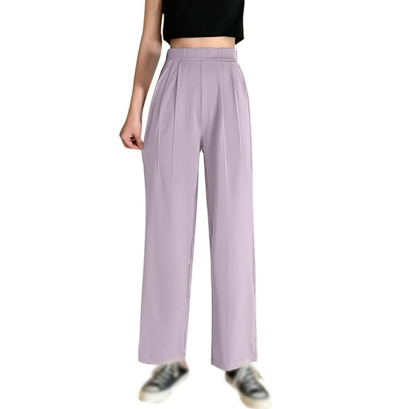 Womens Sweatpants 2025 New High Waisted Straight Leg Casual Trousers Pants