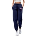 thumbnail image 1 of Womens Sweatpants Bow Print Straight Leg Pants Casual High Waist Drawstring Sweatpants Loose Navy XXXL, 1 of 4