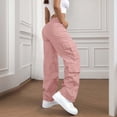 thumbnail image 1 of Womens Sweatpants Cargo Pants for Women High Waisted Hiking Pants Baggy Stretchy Wide Leg Streetwear with 6 Pockets Fashion Clothing, 1 of 6