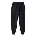 thumbnail image 1 of Womens Sweatpants Comfy Stretch Waistband Pants Elastic Bottom Straight Leg Sweatpants with Pockets for Women Daily Outfits, 1 of 7