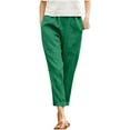 thumbnail image 1 of Womens Sweatpants Cotton Joggers Casual Pants With Side Pockets Pocket Green, 1 of 8