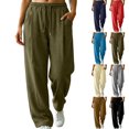 thumbnail image 1 of Womens Sweatpants High Waisted Wide Leg Pants Loose Casual Sweatpants With Pockets Sizes S-3XL, 1 of 7