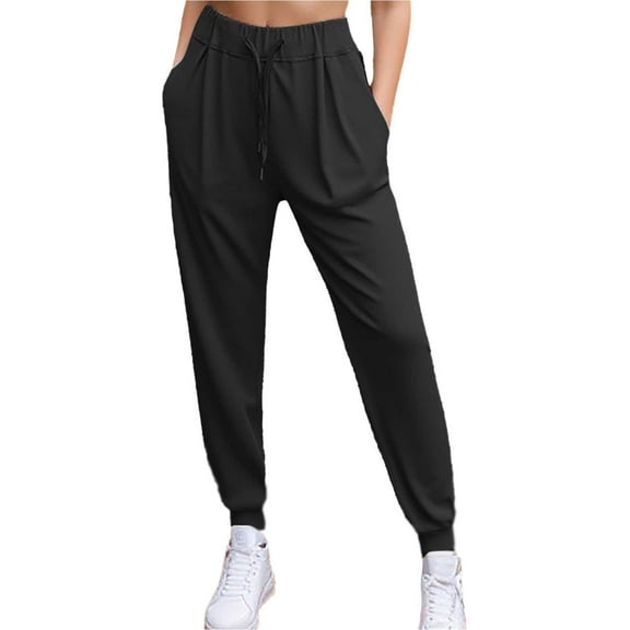 Womens Sweatpants Joggers High Waisted Casual Joggers Cinched Leg Sweat Pants Drawstring with Pockets Womens Yoga Pants
