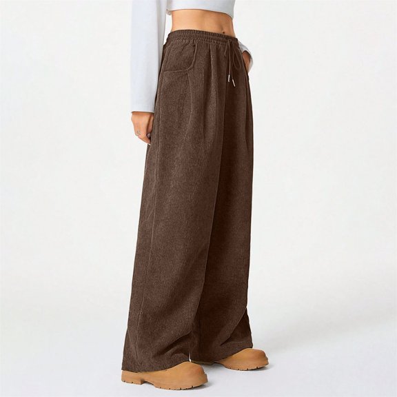 Womens Sweatpants Lazy Style High Waisted Casual Versatile Drape Wide Leg Pants Fashion Clothing