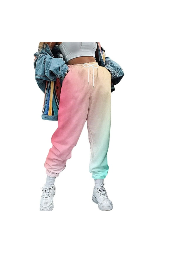 Womens Sweatpants Lounge Baggy Cotton Casual Joggers High Waist Pant Winter Clothing With Pockets