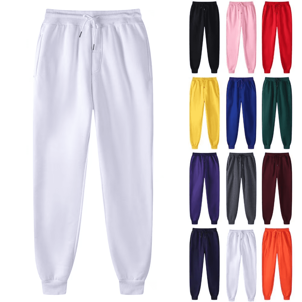 Womens Sweatpants Sawvnm Mens Sweatpants with Pockets, Mens Jogging Pants Elastic Bottom, Soft Hip-hop Sweatpants for Men Women Fall Winter Clothes 2025 White S